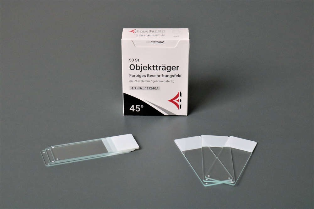 Objektträger 45° (schwarz) 1 Packung