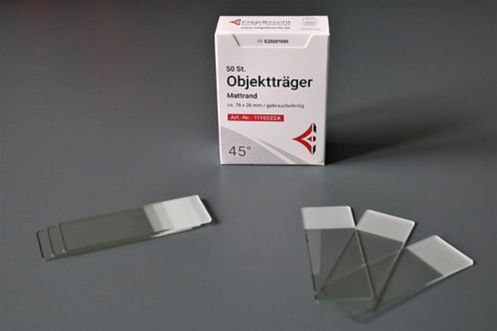 Objektträger 45° (weiß) 1 Packung