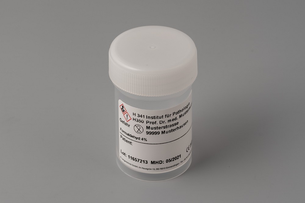 Gefäß 20 ml gefüllt