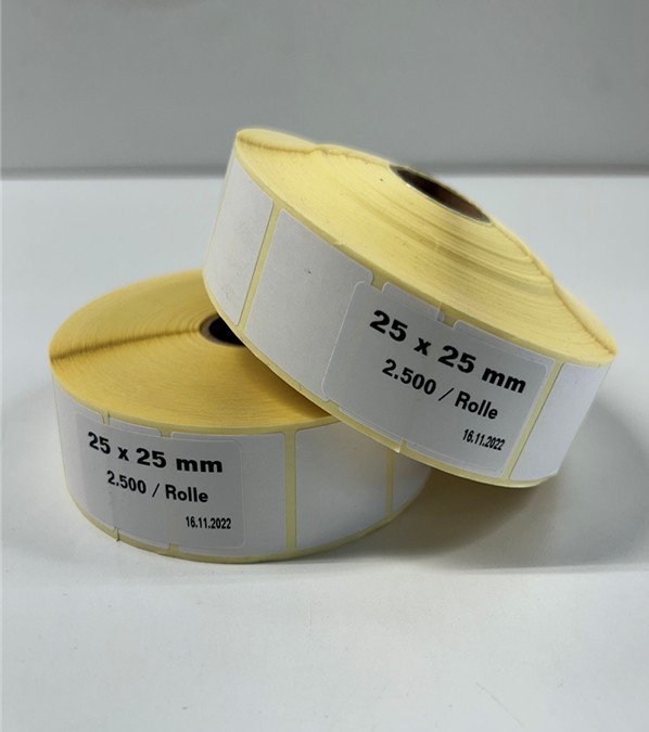 Etiketten 25x25mm 1 Rolle